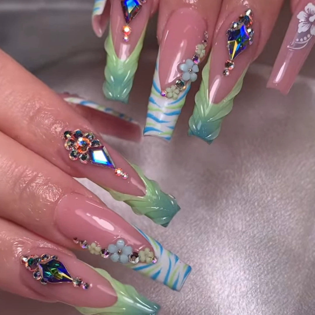Luxury Embellished Press-On Nail Set Kalsten