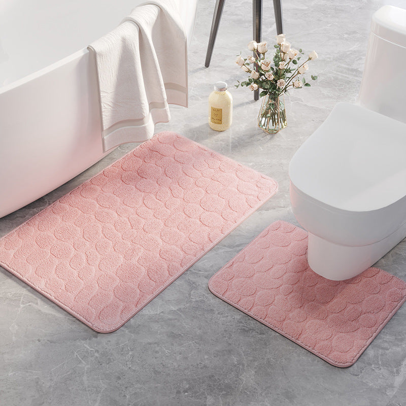 Plush Bathroom Comfort Mat Set for Home
