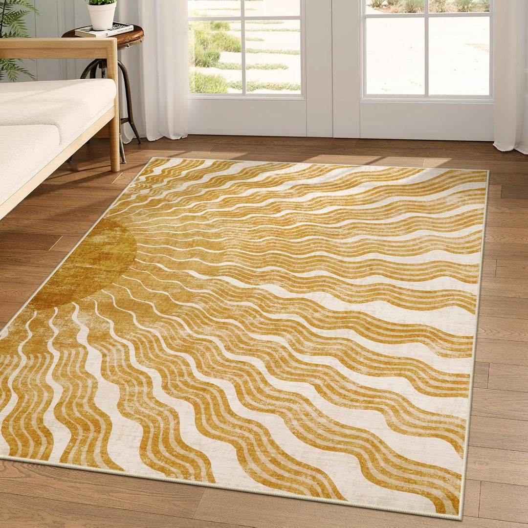 Artistic Wave Pattern Area Rug Kalsten