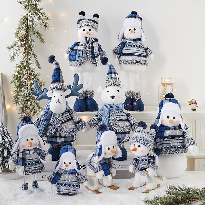 Whimsical Snowman Figurine Decoration