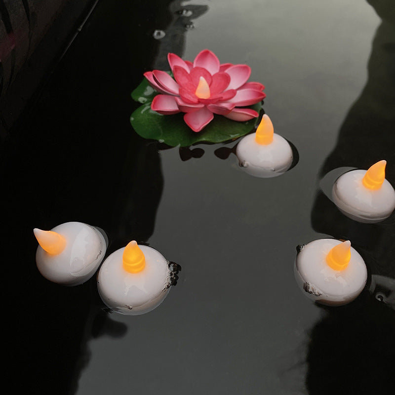 Floating LED Lotus Flower Tealight Set for Pool and Pond Decor