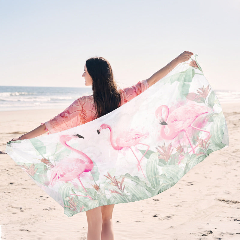 Beach towel with elegant jellyfish pattern Kalsten
