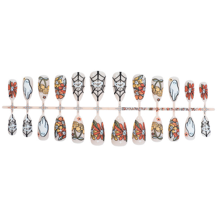 Halloween-Inspired Artistic Nail Extensions