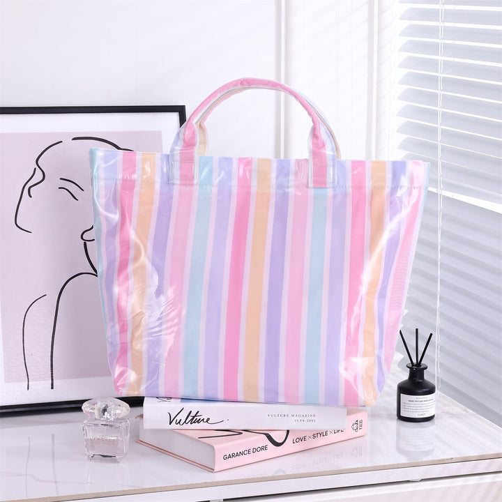 Large Stylish Striped Tote Bag Kalsten