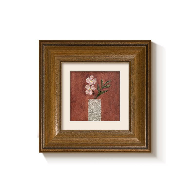 Framed Floral Art Piece