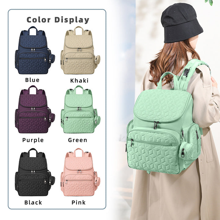 Quilted Multi-Compartment Backpack Kalsten