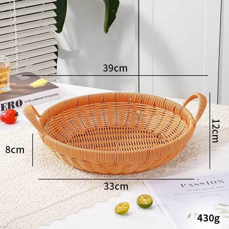 Handwoven Round Serving Basket Kalsten