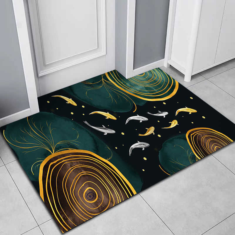 Artistic Fish-Themed Entry Mat