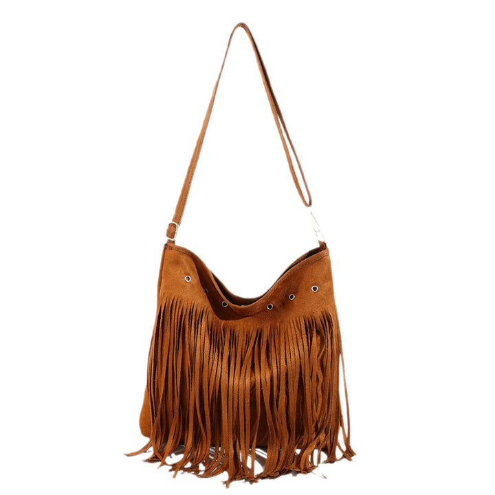 Suede Fringe Shoulder Bag Kalsten