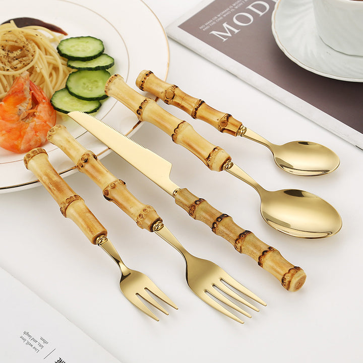 Bamboo Handle Salad Fork Kalsten