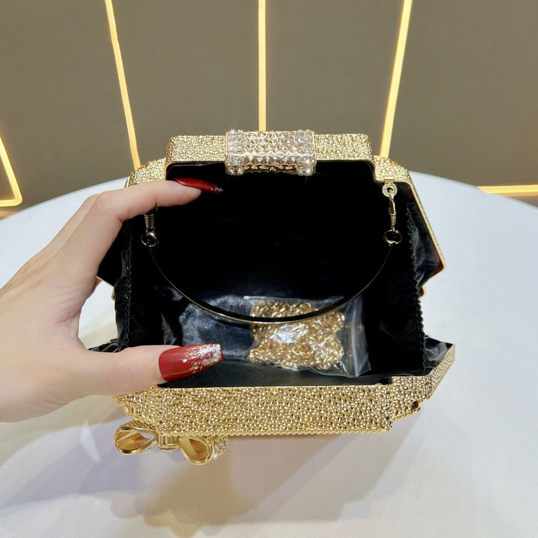Glamorous Rhinestone-Embellished Evening Clutch