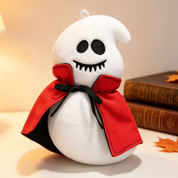 Cozy decorative pumpkin plush pillow with face and velvet feet