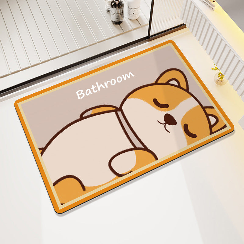 Playful Cow-Themed Bathroom Mat Kalsten
