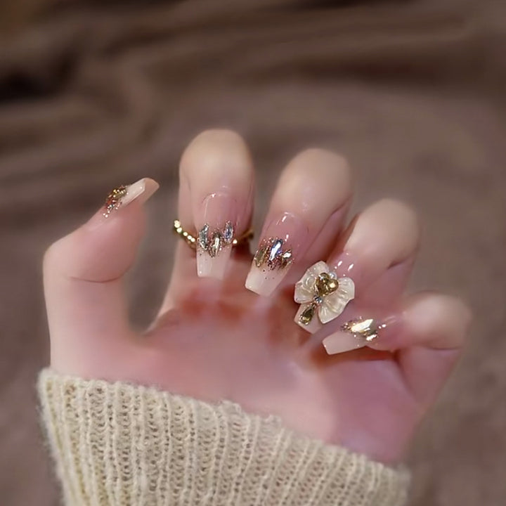 Premium Rhinestone-Embellished Press-On Nails Kalsten