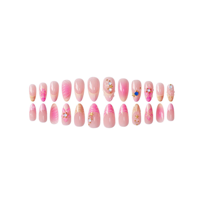 Artistic Floral 3D Nail Extensions Kalsten