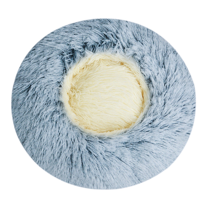 Cozy Plush Round Dog Bed