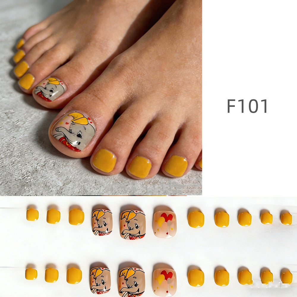 Fun Cartoon-Themed Press-On Nail Art Set