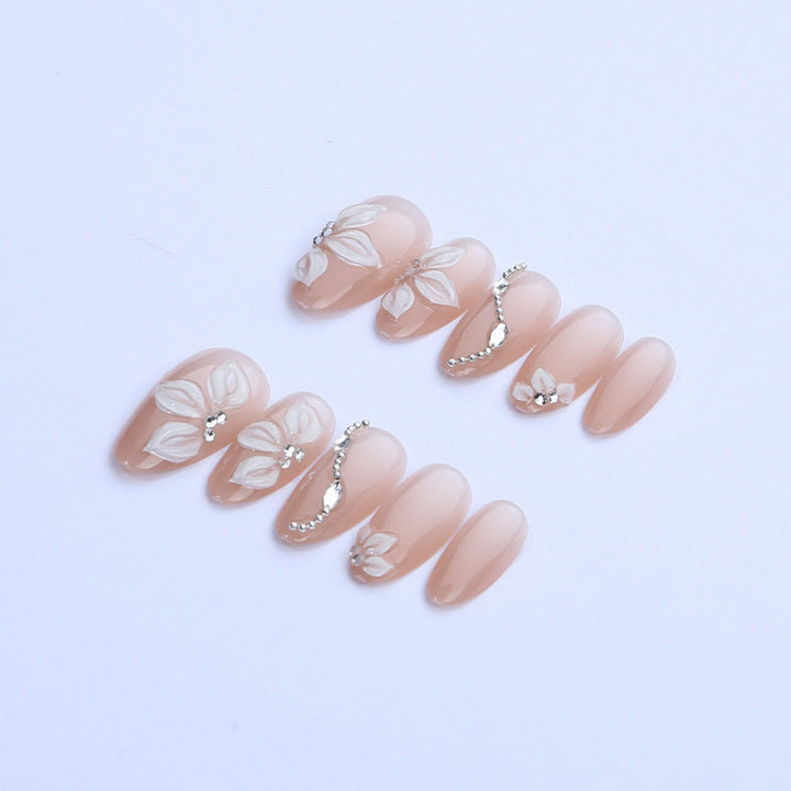 Elegant Floral Design Press-On Nail Set Kalsten