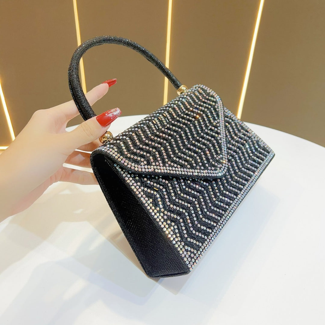 Rhinestone-Embellished Evening Handbag