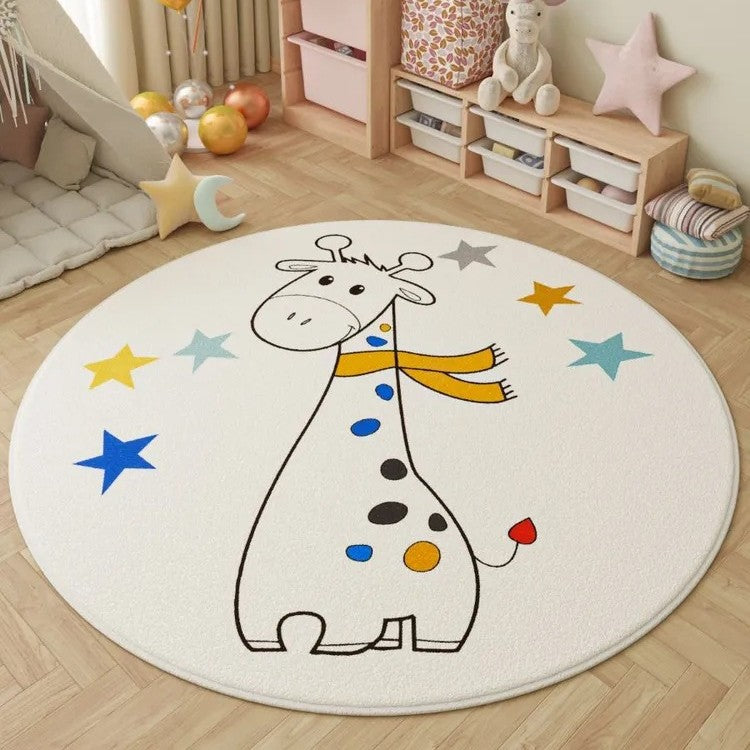 Playful Cat-Themed Round Area Rug
