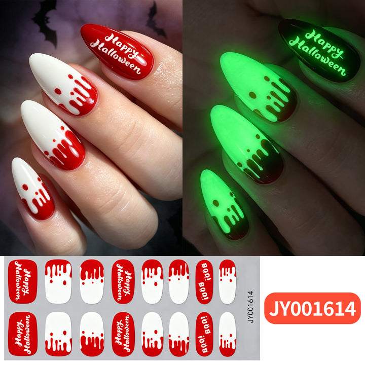 Halloween-Themed Glow-in-the-Dark Nail Wraps