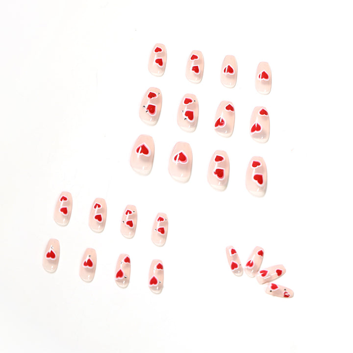 Artistic nail art with heart design Kalsten