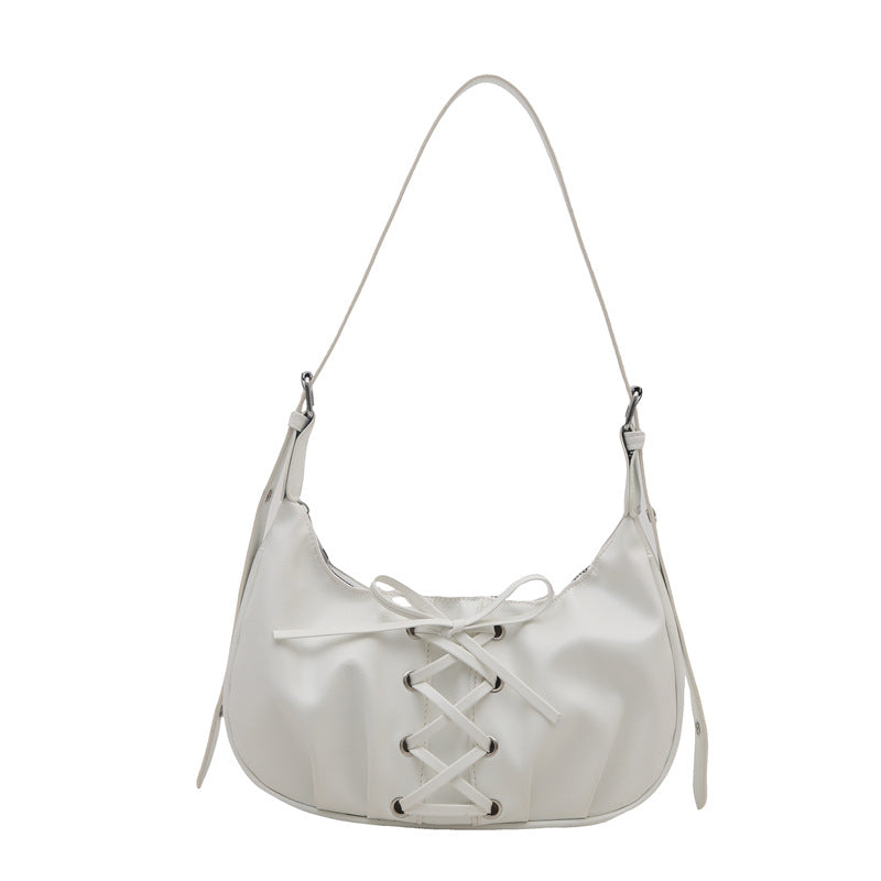 Stylish Lace-Up Shoulder Bag