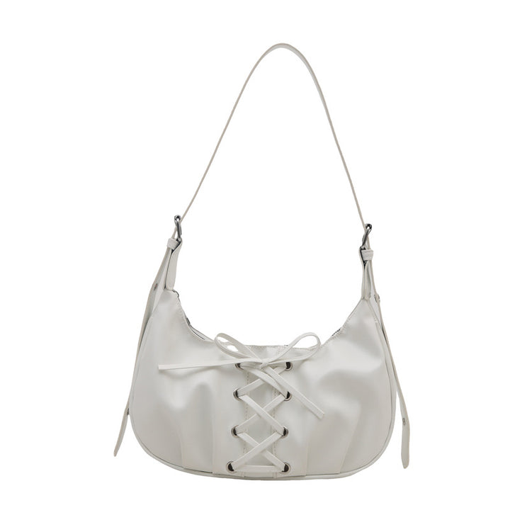 Stylish Lace-Up Shoulder Bag