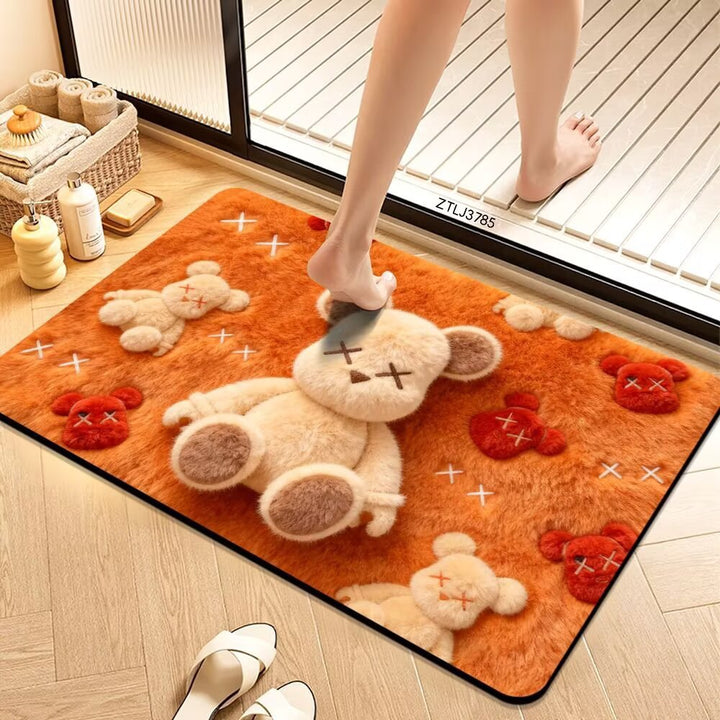 Plush Cartoon Themed Bath Mat Kalsten
