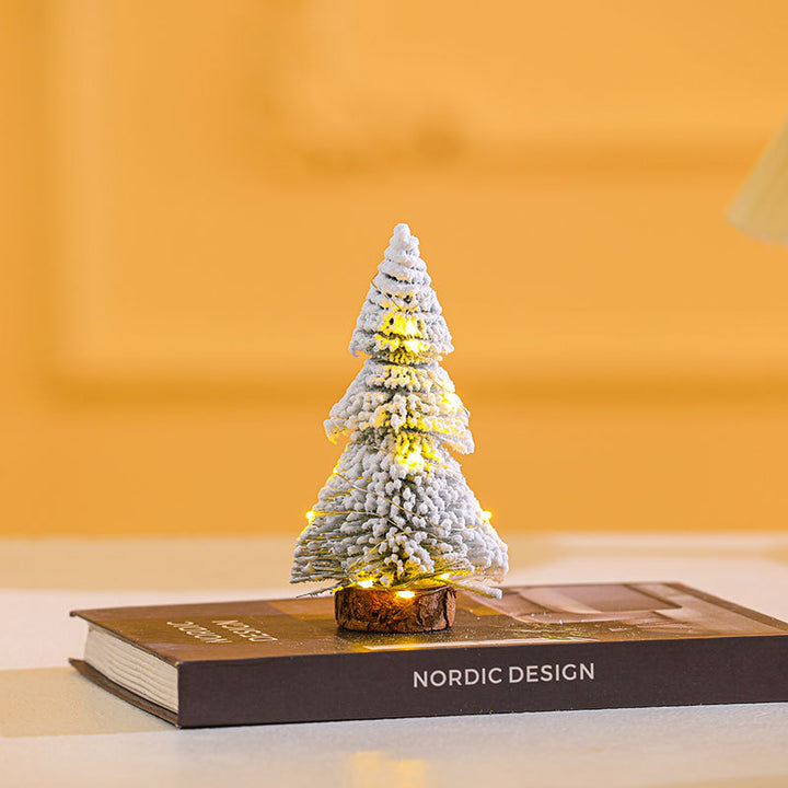 Illuminated Mini Frosted Christmas Tree Decoration Kalsten