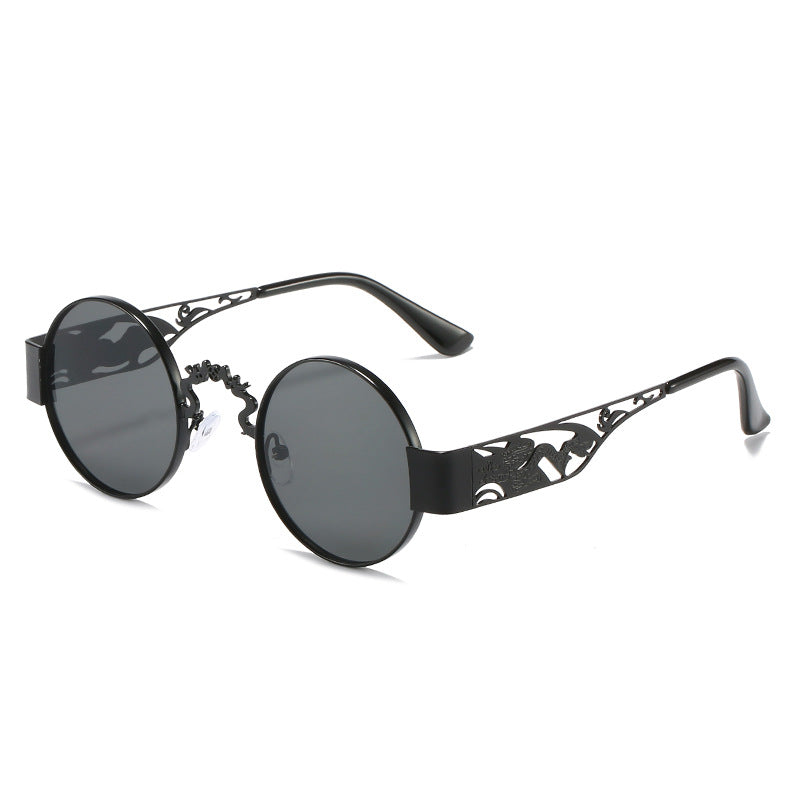 Women's artistic round sunglasses with elegant filigree frame Kalsten