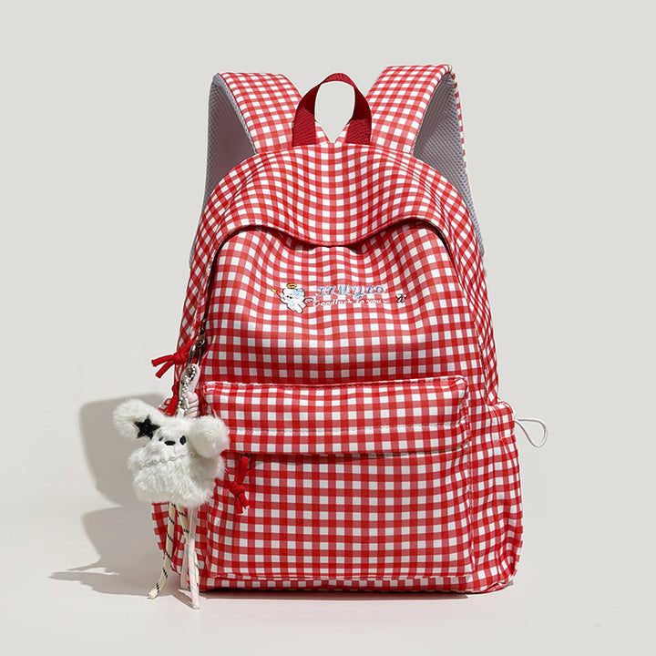 Cute Gingham Patterned Backpack Kalsten