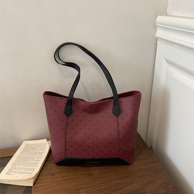 Stylish Polka Dot Shopper Tote