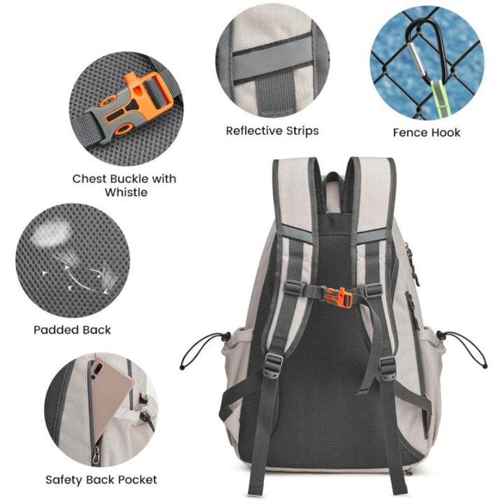 Sporty tennis backpack with shoe compartment Kalsten
