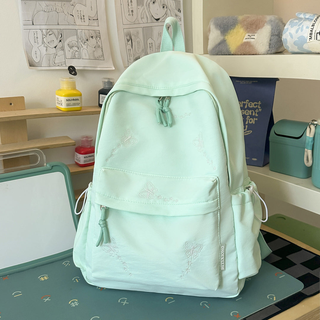 Cute Embroidered Multi-Pocket Backpack Kalsten