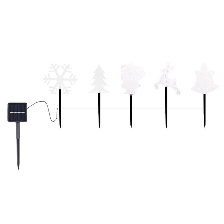 Acrylic Holiday Motif Solar Pathway Stake Lights With Warm LED And Ground Spike Kalsten
