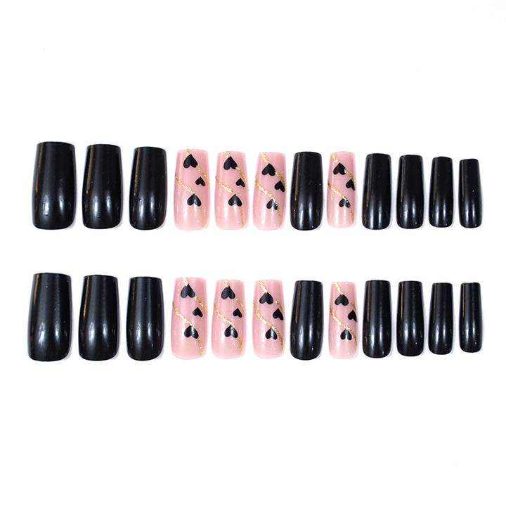 Heart-Decorated Nail Art Kalsten