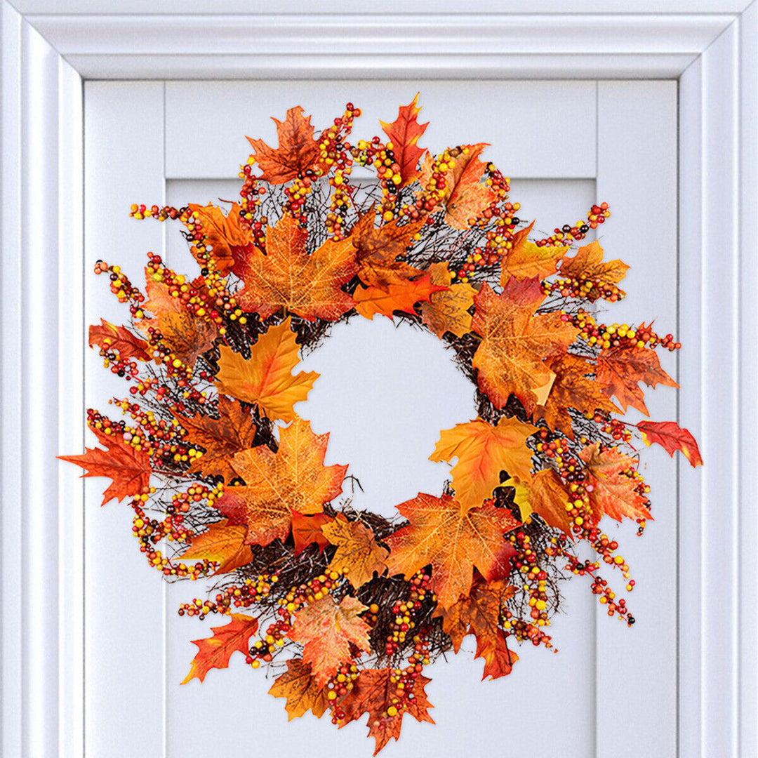 Autumn-Themed Decorative Wreath