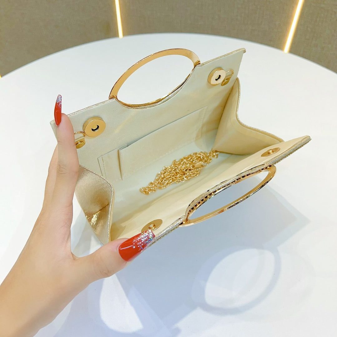 Glamorous Rhinestone-Designed Evening Handbag