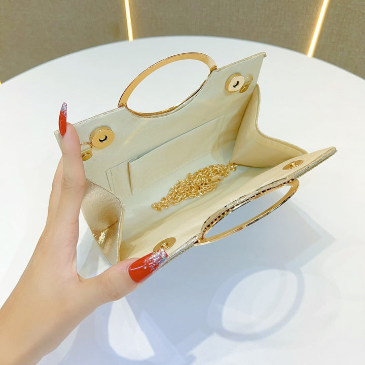 Glamorous Rhinestone-Designed Evening Handbag