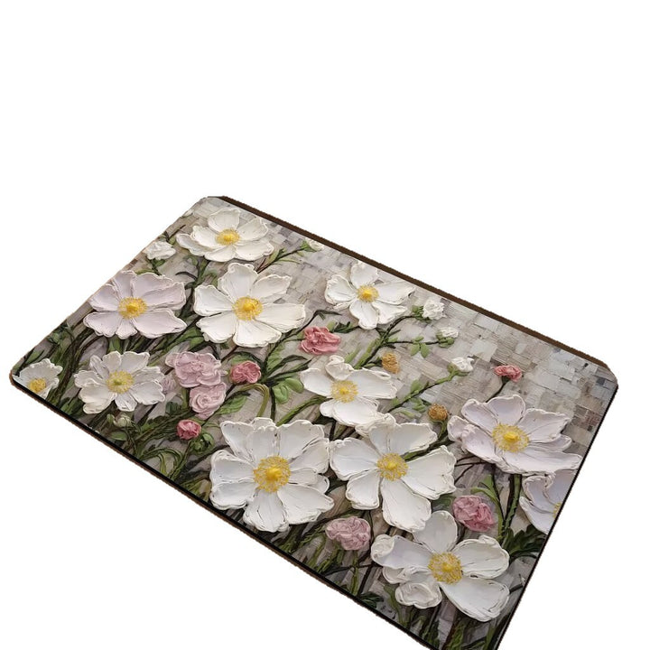 Artistic Floral Pattern Area Mat Kalsten
