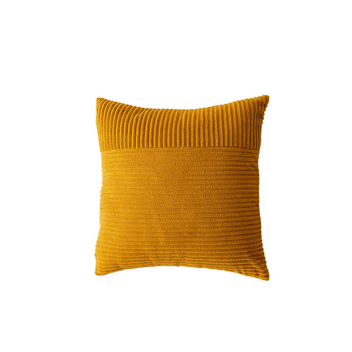 Textured Ribbed Square Decorative Throw Pillow with Removable Cover