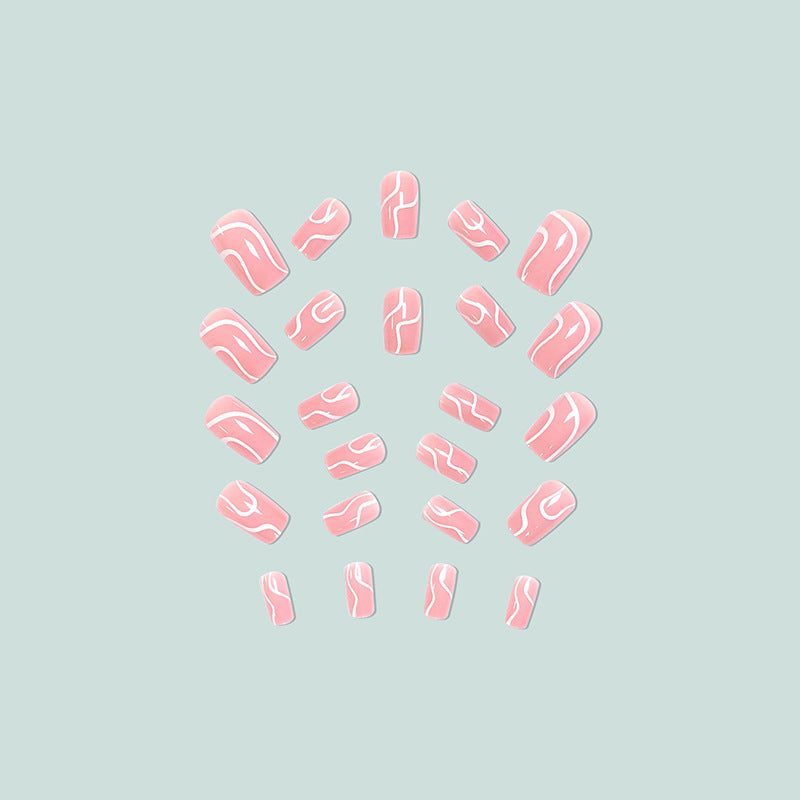 Creative nail art with aesthetic lines Kalsten