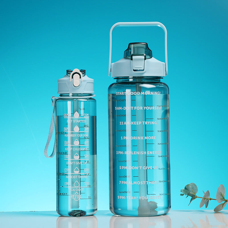 Women's motivation water bottle with integrated time markings and ergonomic design Kalsten