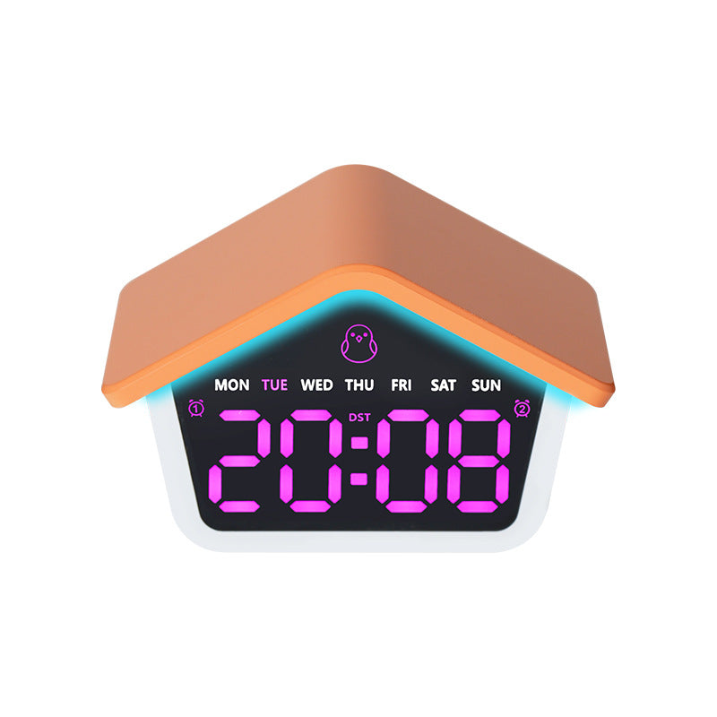 Digital alarm clock in creative house design Kalsten