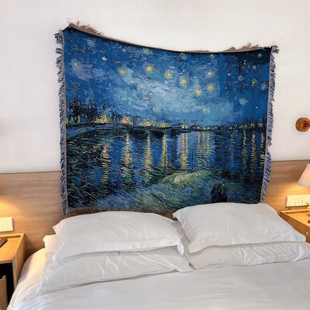Artistic Floral Tapestry Throw Blanket