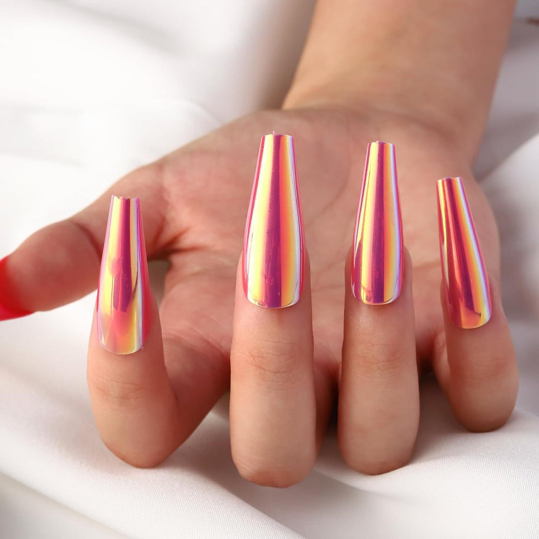 Artificial nails with holographic shine Kalsten