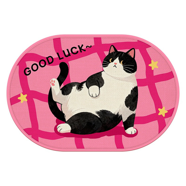 Cat-Themed Plush Bath Mat