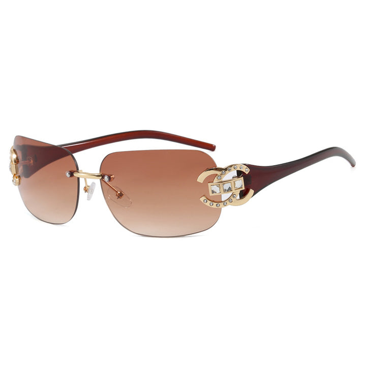 Women's fashionable sunglasses with luxurious geometric frame and protective UV filter Kalsten