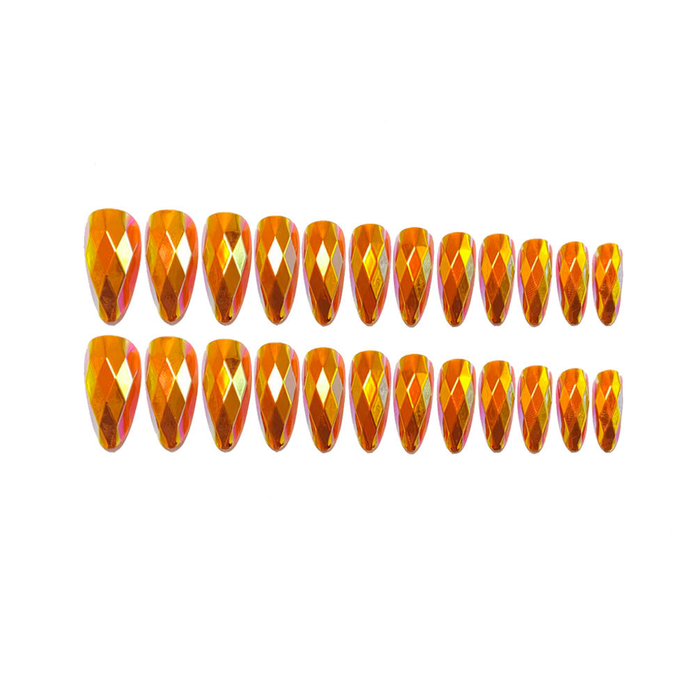 Glamorous artificial nails with faceted effects Kalsten